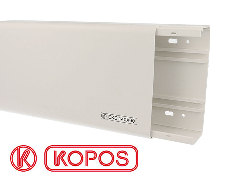 Goulotte électrique PVC KOPOS 140 x 60 mm