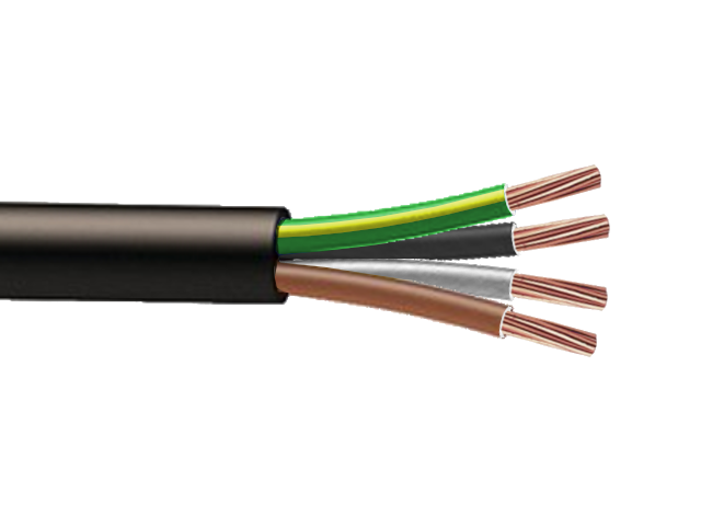 Cable RO2V 4G1.5mm² à la coupe (minimum 10m)