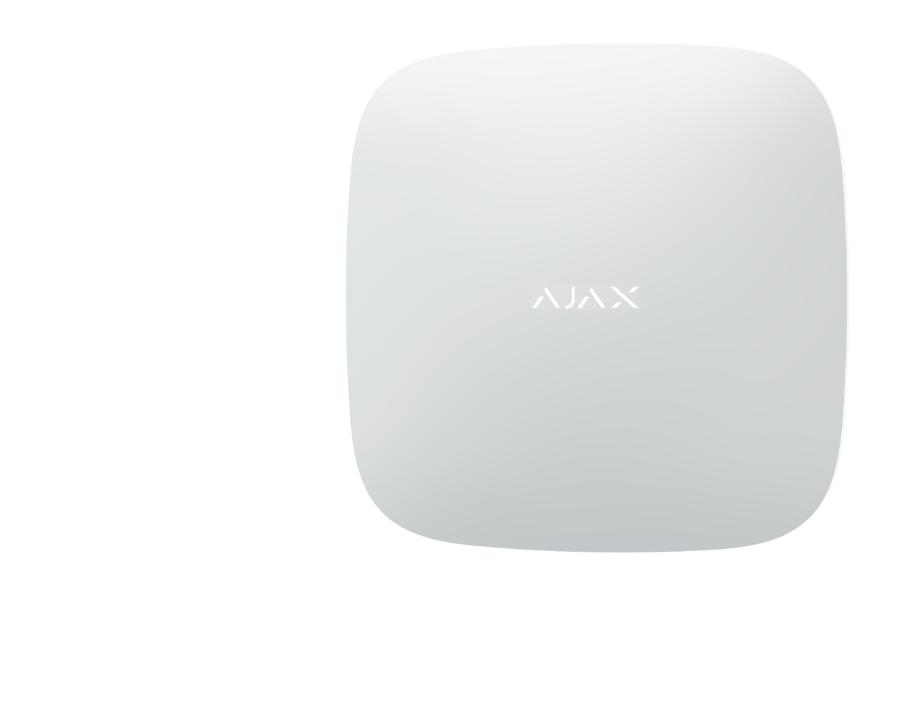 Centrale AJAX HUB2 (GSM + Ethernet) blanche, avec fonction levée de doute