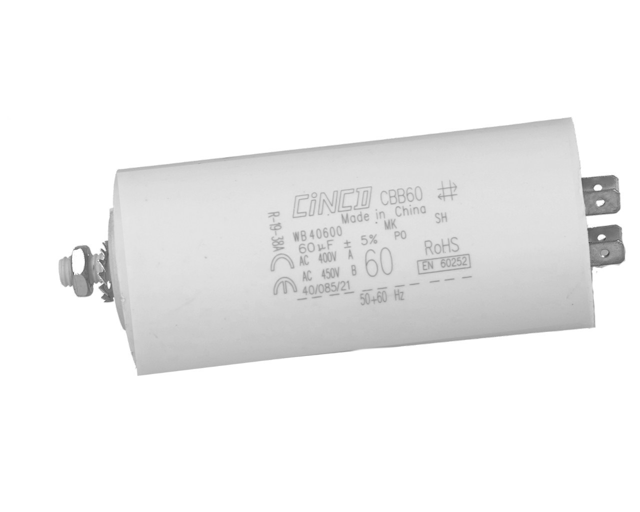 Condensateur permanent pour moteur triphasé 40μF 450V