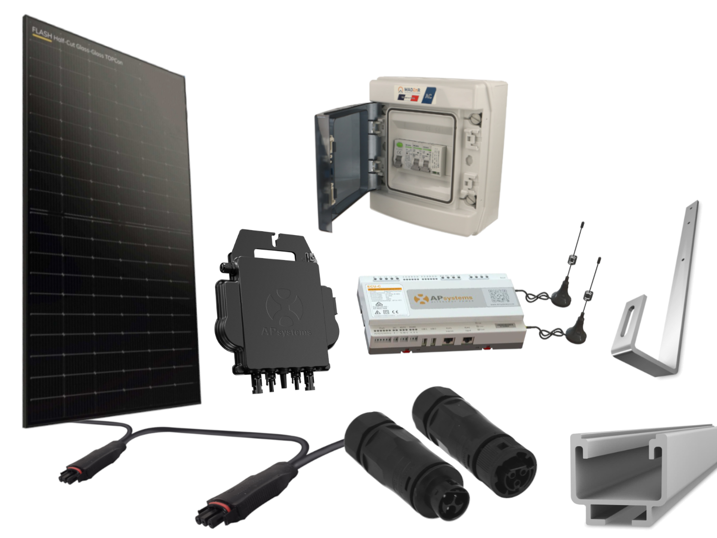 Kit 10 panneaux photovoltaïque pour ardoise micro onduleur 5000Wc