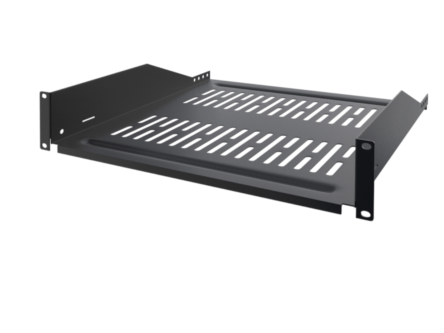 Plateau ajouré 400mm de profondeur 2 unités, pour coffret et baie 19"