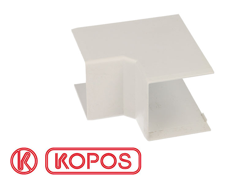 Angle intérieur pour goulotte PVC blanc 40 x 40 mm KOPOS