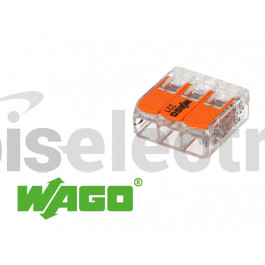 Wago - Borne de raccordement fil souple COMPACT 3 conducteurs - Réf : –  ELECDISCOUNT