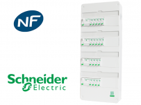 Tableau électrique SCHNEIDER - PACK tableau électrique 3 rangées + GTL +  Coffret de communication