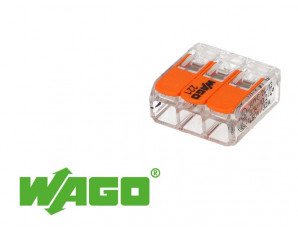 WAGO Assortiment de 50 mini bornes de connexion rapide à levier S222 pour  fils rigides et souples 20x 2 entrées + 20x 3 entrées + 10x 5 entrées