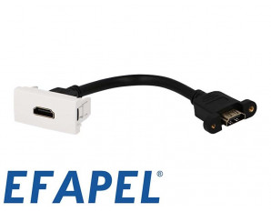 Prise HDMI ½ module Efapel Quadra & Latina (45x45)