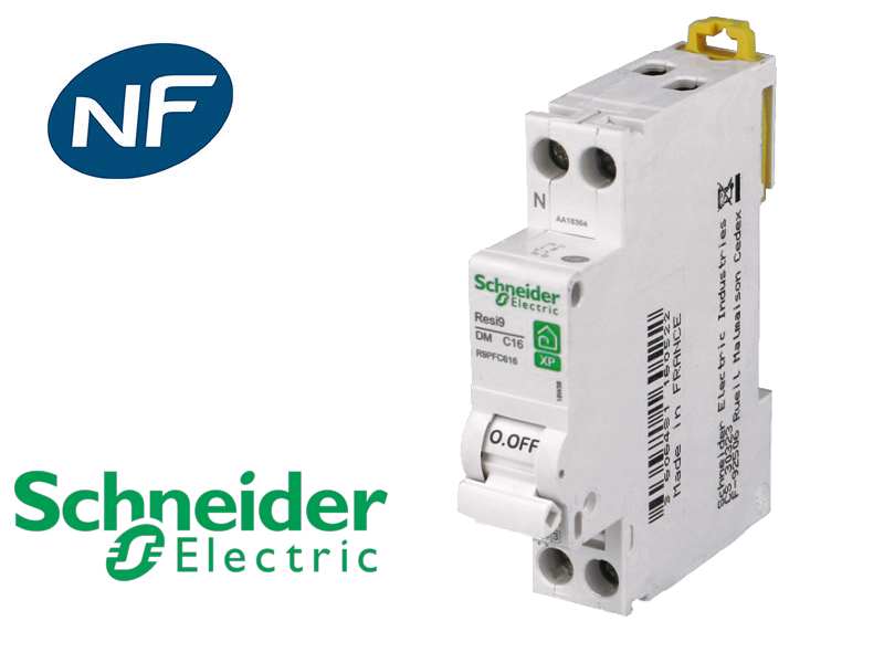 Disjoncteur phase neutre à vis C20A Schneider Resi9 XP