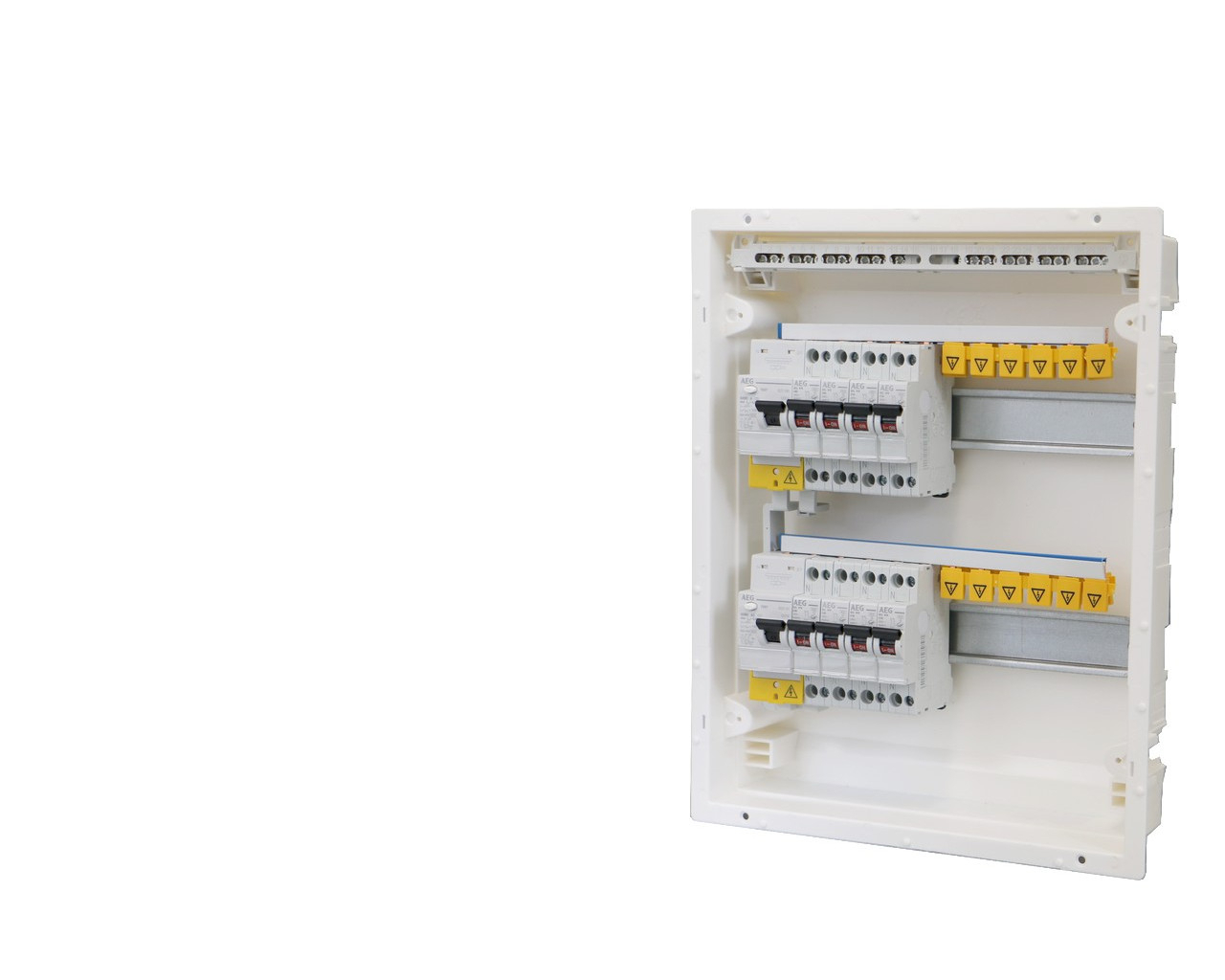 Tableau électrique pré équipé encastré 2 rangées à vis ABB