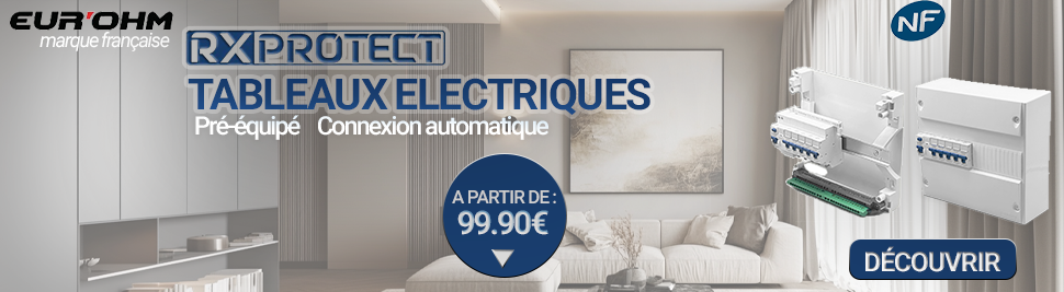 Découvrez notre nouvelle gamme de tableaux pré-équipé Eur'ohm RX Protect en vente sur Bis-electric votre distributeur de materiel electrique en ligne 